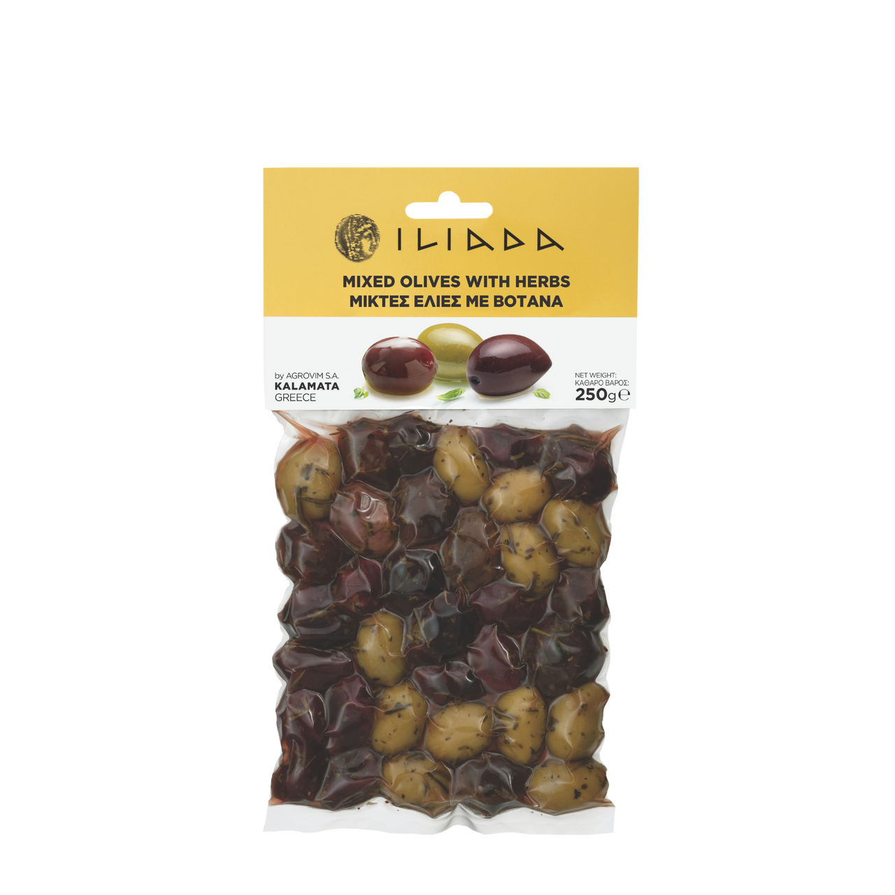 Shop ILIADA mixed greek olives with herbs in australia