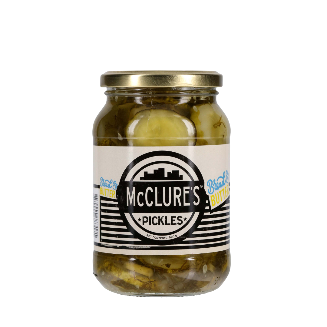 Buy McClure's Pickles Bread & Butter pickles crinkle cut 500g online