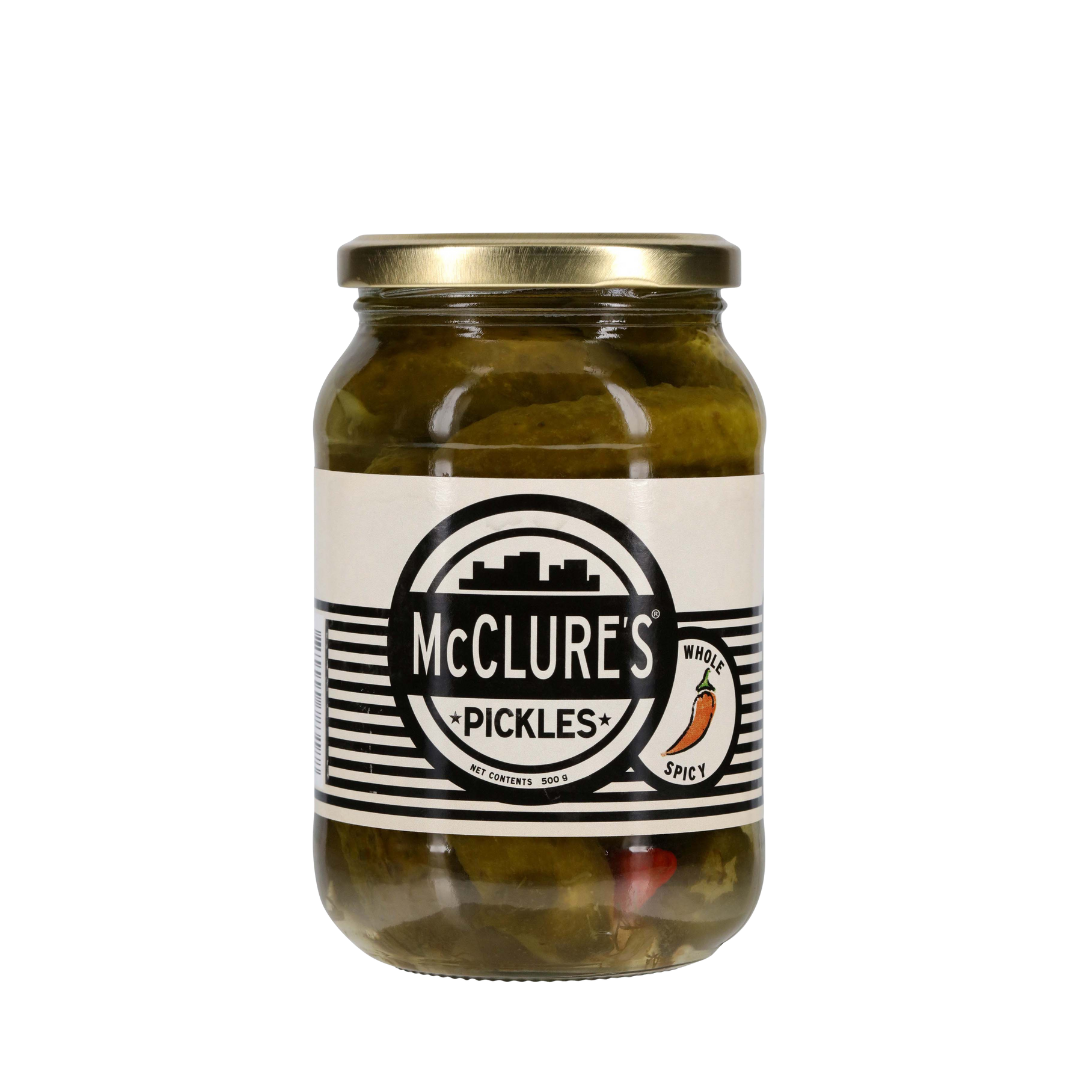 Buy McClure's Pickles Spicy Whole pickles 500g jars