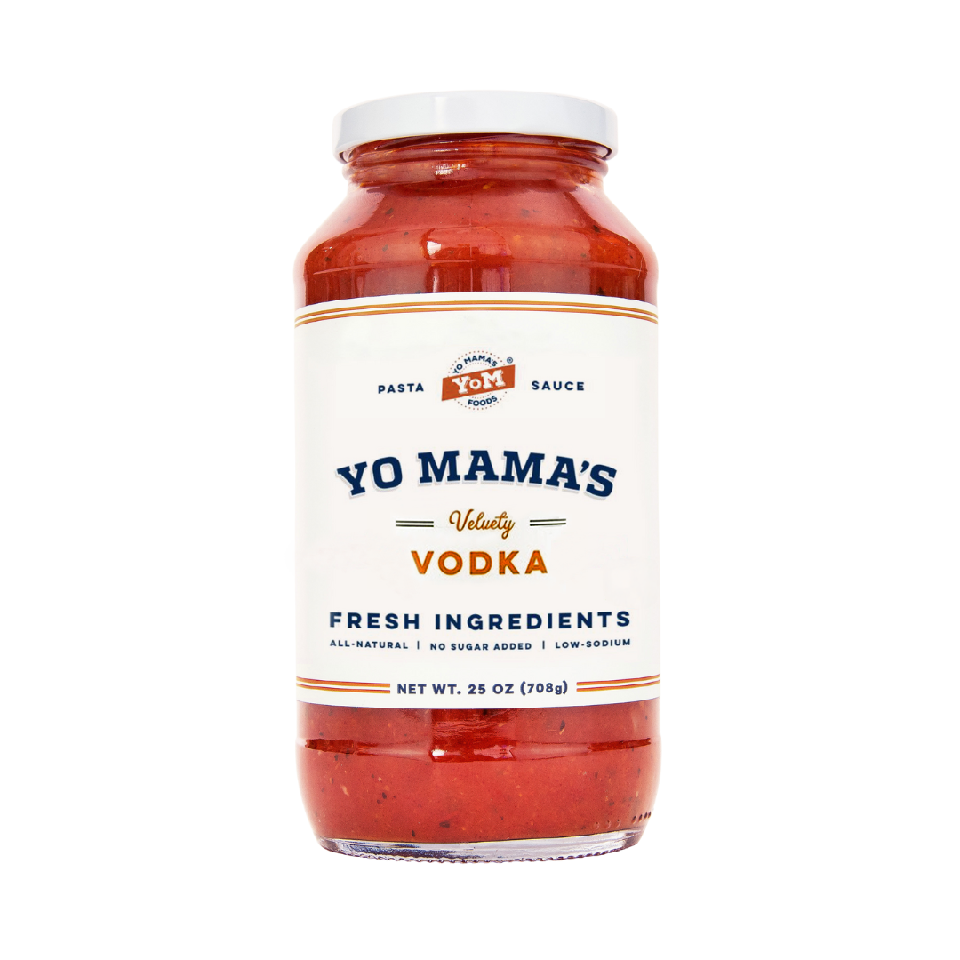 Shop Yo Mama's Velvety Vodka Pasta Sauce,  a rich Vodka pasta sauce
