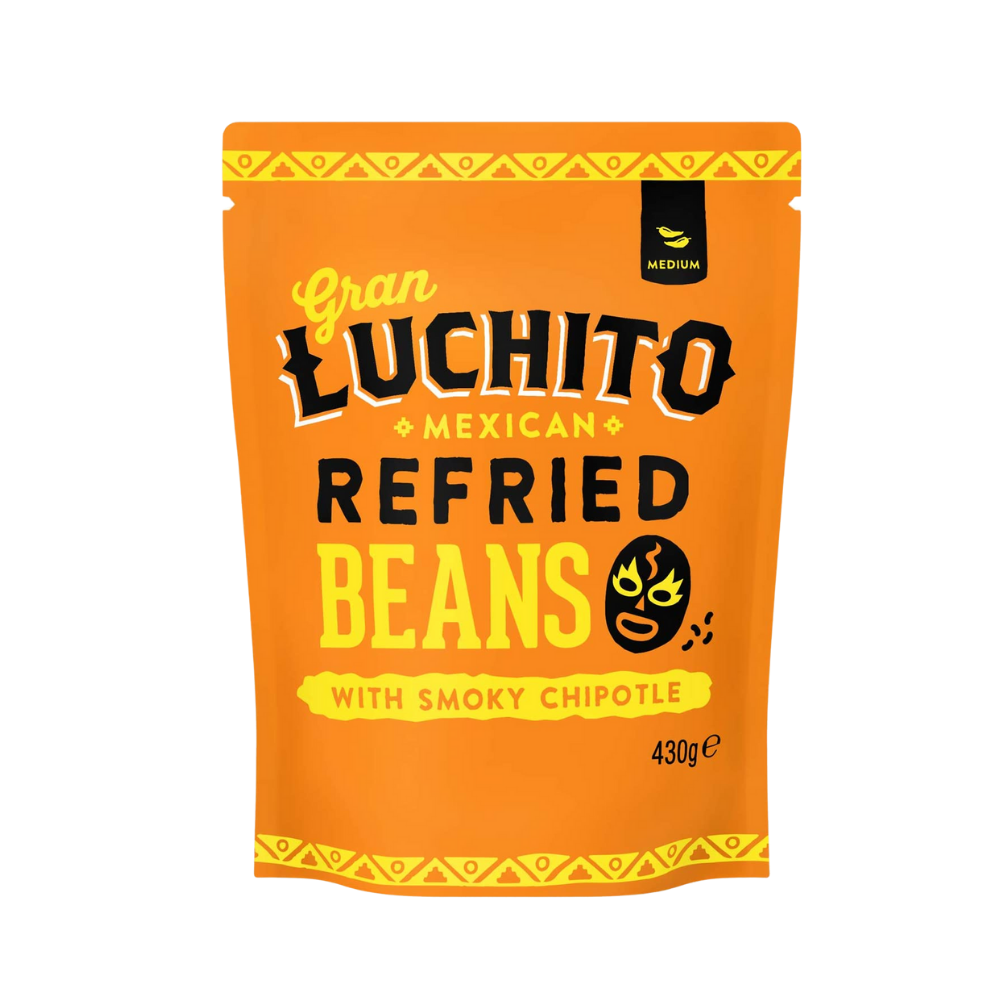 Cook just like the Mexican restaurants with Gran Luchito Refried Beans with smoky chipotle