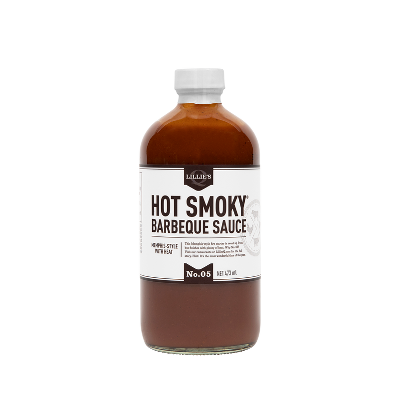 Buy Lillie's Q Hot Smoky Barbecue Sauce in Australia, a Memphiis-style BBQ sauce with heat