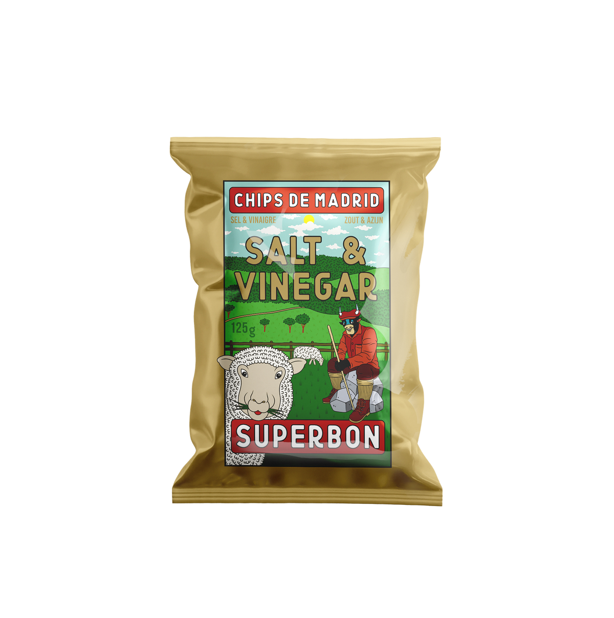 Superbon Crisps Salt & Vinegar 125g