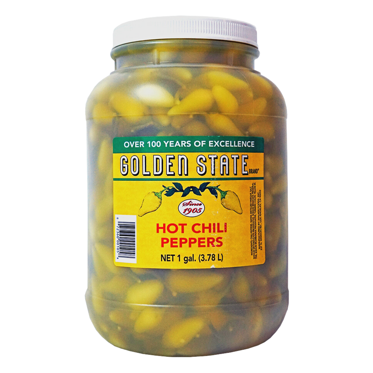 Golden State Hot Yellow Chilli Peppers 3.8L