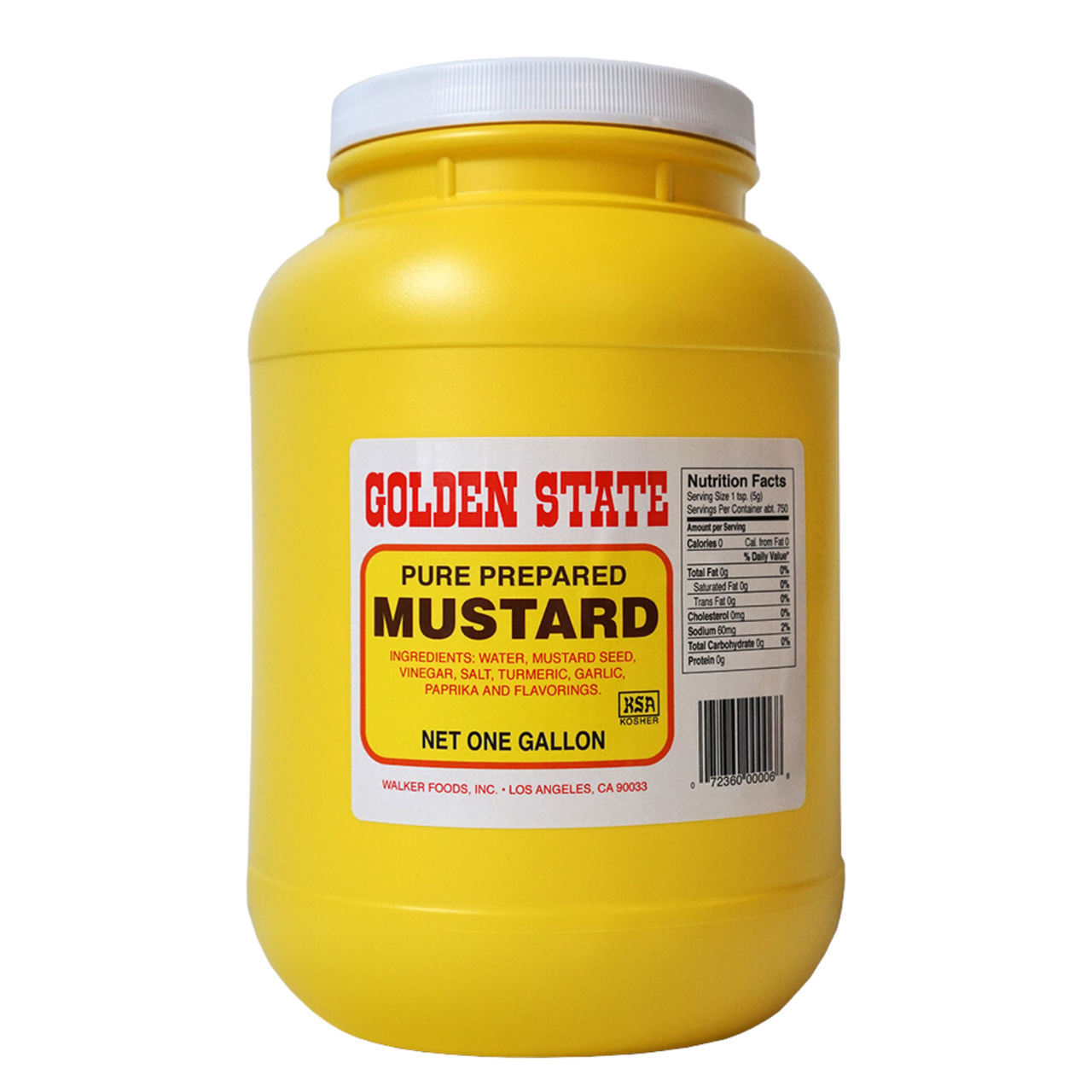 Golden State Pure Prepared American Mustard 3.8L