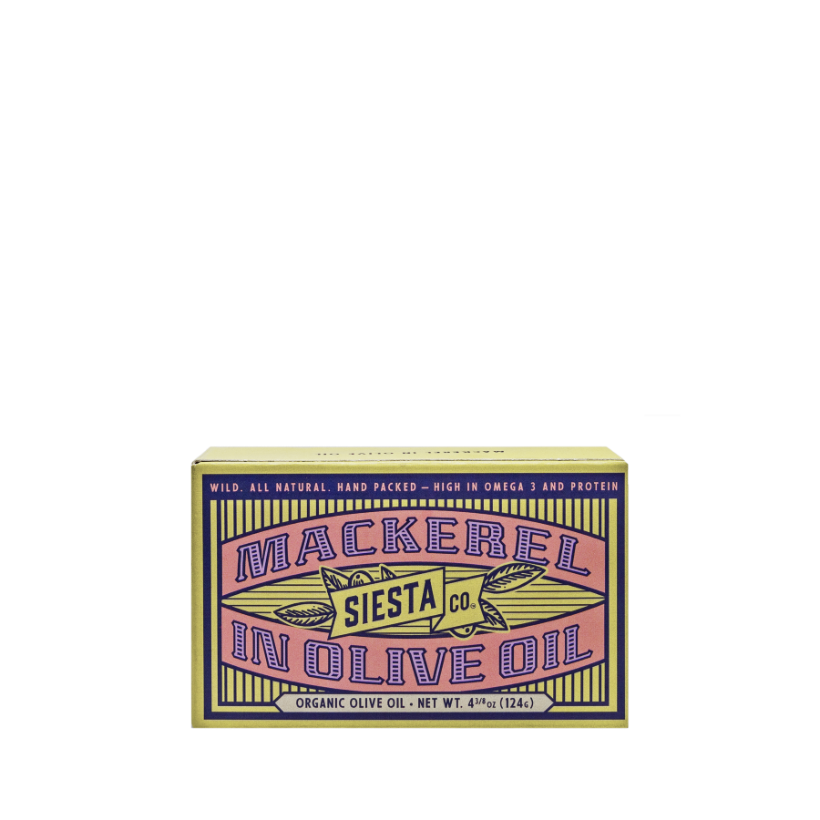 Siesta Co. Tinned Mackerel In Organic Extra Virgin Olive Oil Product