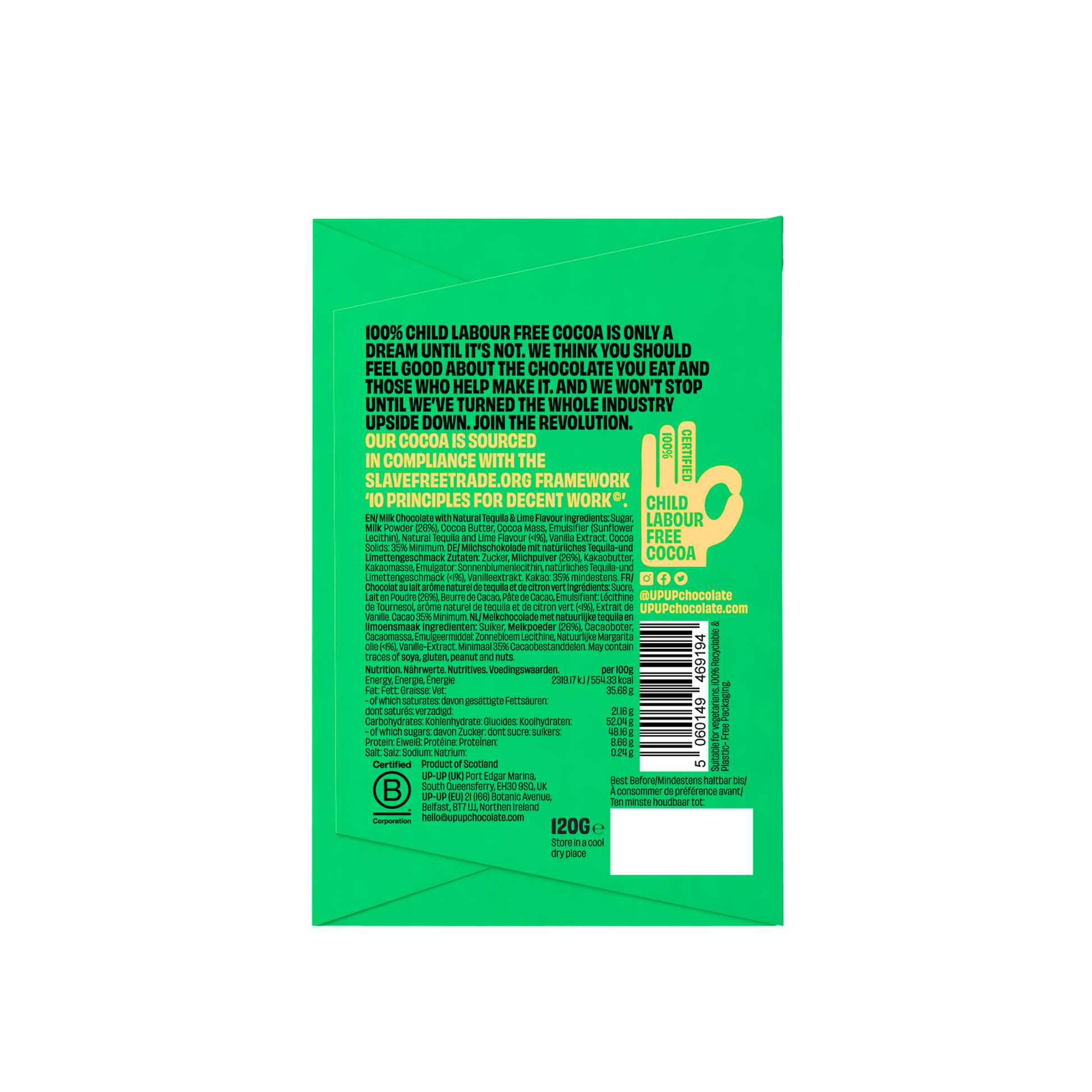 Shop UP UP Tequila & Lime Chocolate Bar in Australia