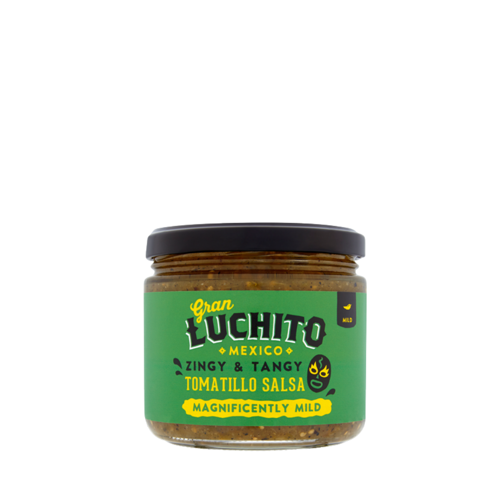 Gran Luchito Mexico Zingy & Tangy Tomatillo Salsa is magnificently mild.